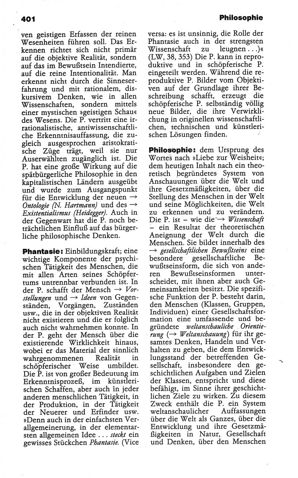 Wörterbuch der marxistisch-leninistischen Philosophie [Deutsche Demokratische Republik (DDR)] 1986, Seite 401 (Wb. ML Phil. DDR 1986, S. 401)