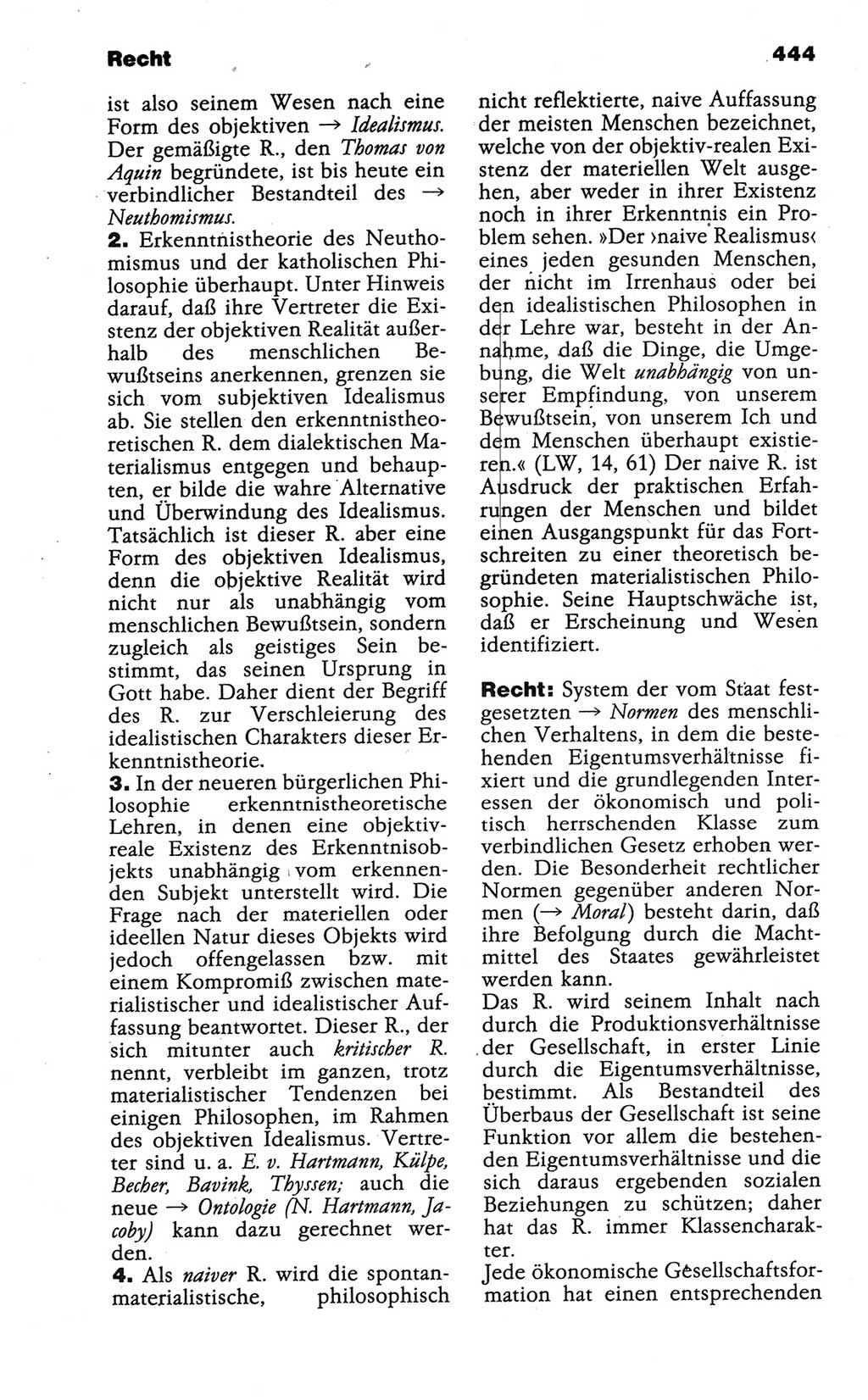 Wörterbuch der marxistisch-leninistischen Philosophie [Deutsche Demokratische Republik (DDR)] 1986, Seite 444 (Wb. ML Phil. DDR 1986, S. 444)