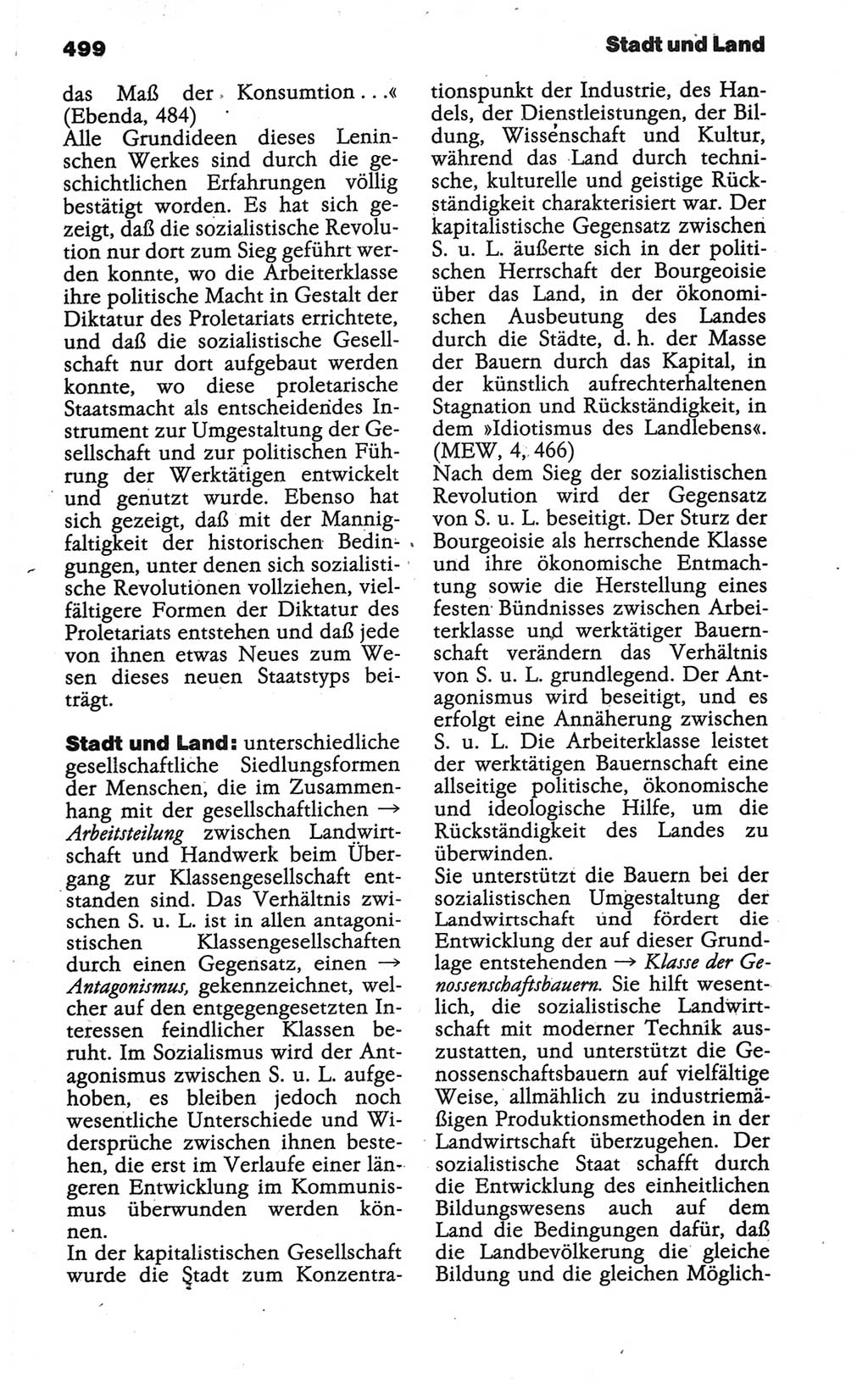 Wörterbuch der marxistisch-leninistischen Philosophie [Deutsche Demokratische Republik (DDR)] 1986, Seite 499 (Wb. ML Phil. DDR 1986, S. 499)