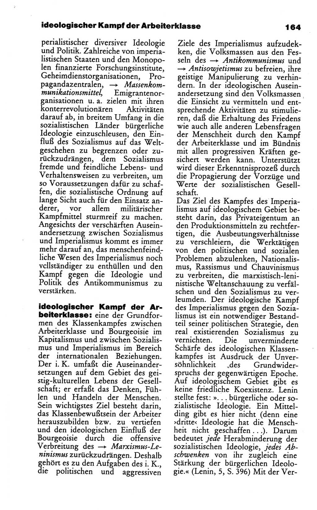 Wörterbuch des wissenschaftlichen Kommunismus [Deutsche Demokratische Republik (DDR)] 1986, Seite 164 (Wb. wiss. Komm. DDR 1986, S. 164)