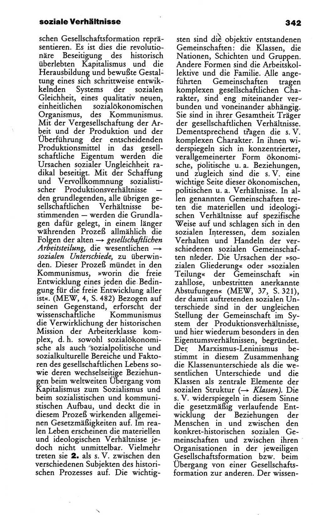 Wörterbuch des wissenschaftlichen Kommunismus [Deutsche Demokratische Republik (DDR)] 1986, Seite 342 (Wb. wiss. Komm. DDR 1986, S. 342)