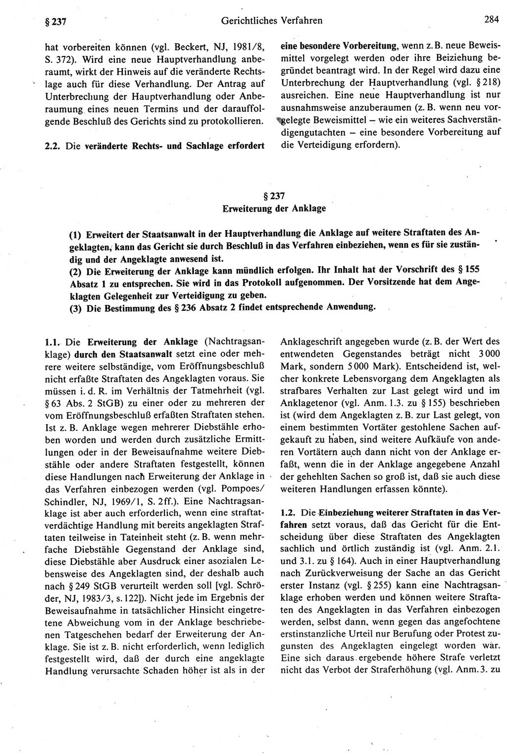 Strafprozeßrecht der DDR [Deutsche Demokratische Republik], Kommentar zur Strafprozeßordnung (StPO) 1987, Seite 284 (Strafprozeßr. DDR Komm. StPO 1987, S. 284)