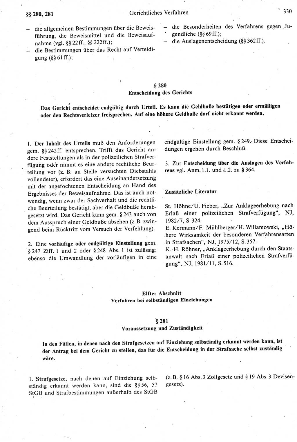Strafprozeßrecht der DDR [Deutsche Demokratische Republik], Kommentar zur Strafprozeßordnung (StPO) 1987, Seite 330 (Strafprozeßr. DDR Komm. StPO 1987, S. 330)