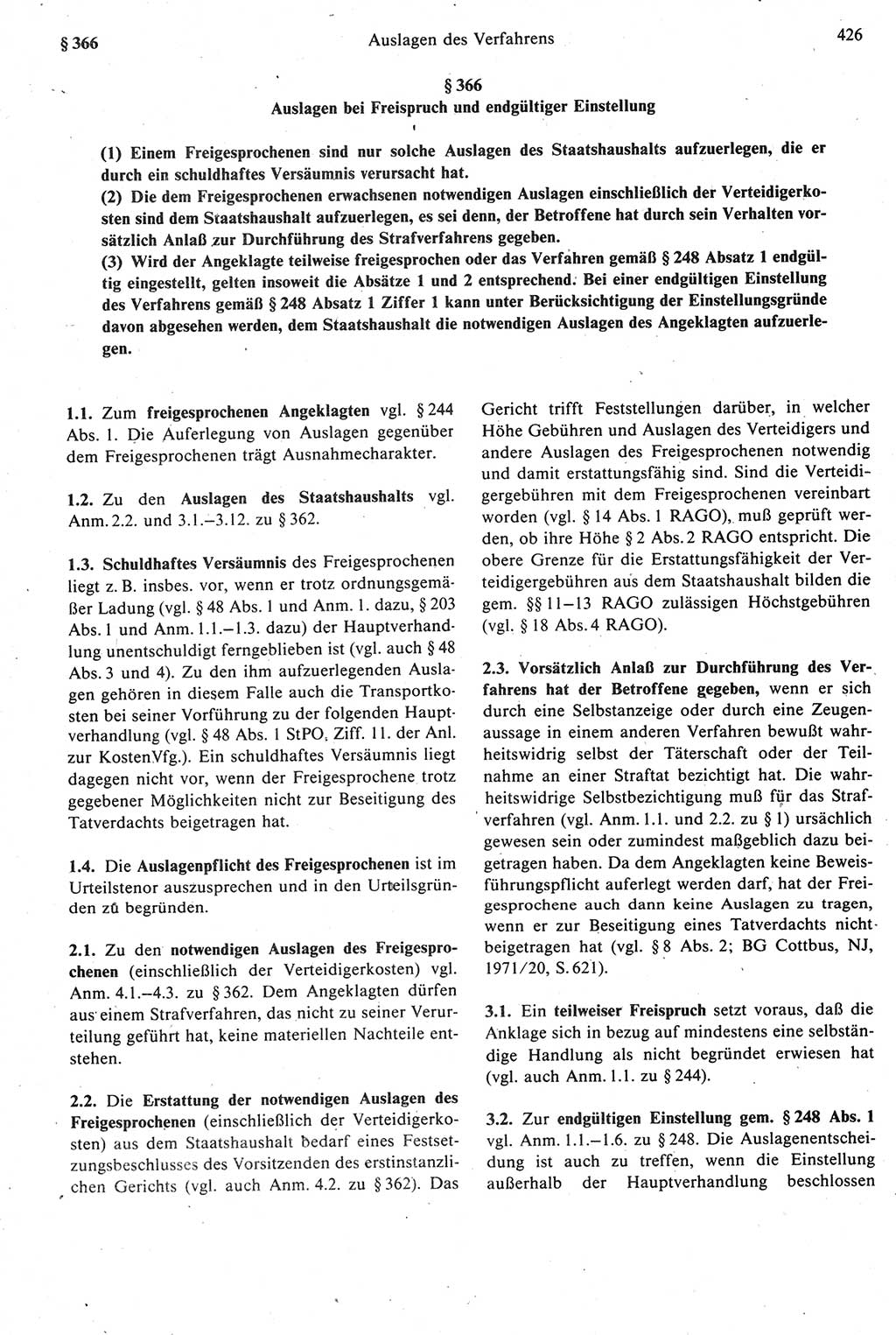 Strafprozeßrecht der DDR [Deutsche Demokratische Republik], Kommentar zur Strafprozeßordnung (StPO) 1987, Seite 426 (Strafprozeßr. DDR Komm. StPO 1987, S. 426)