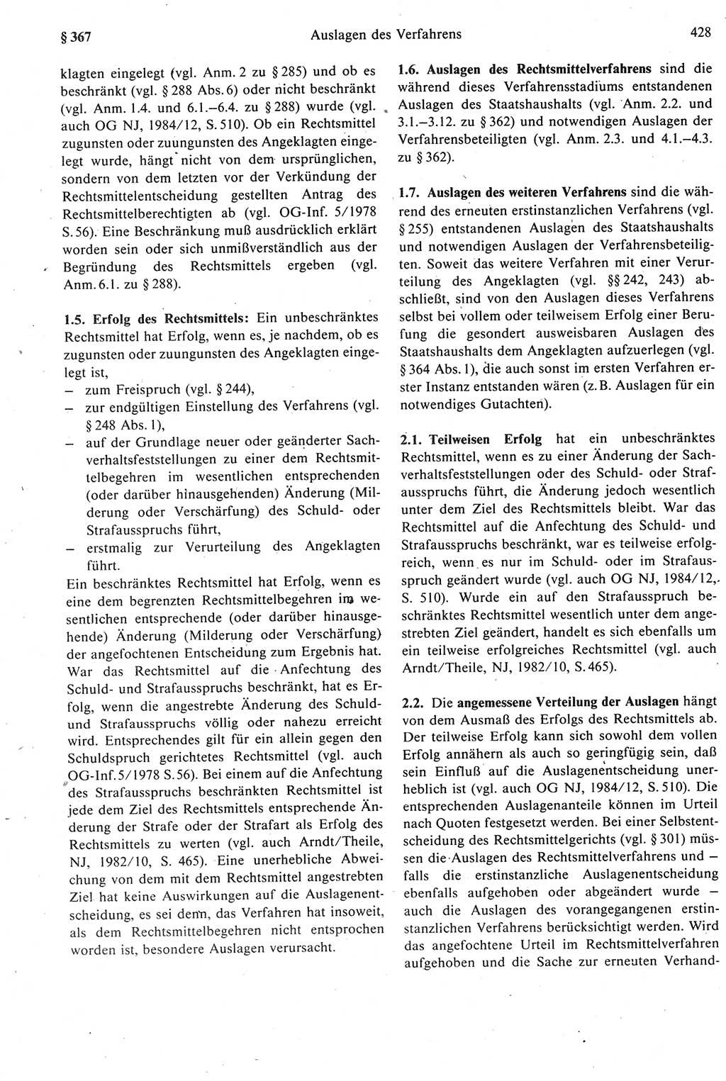 Strafprozeßrecht der DDR [Deutsche Demokratische Republik], Kommentar zur Strafprozeßordnung (StPO) 1987, Seite 428 (Strafprozeßr. DDR Komm. StPO 1987, S. 428)