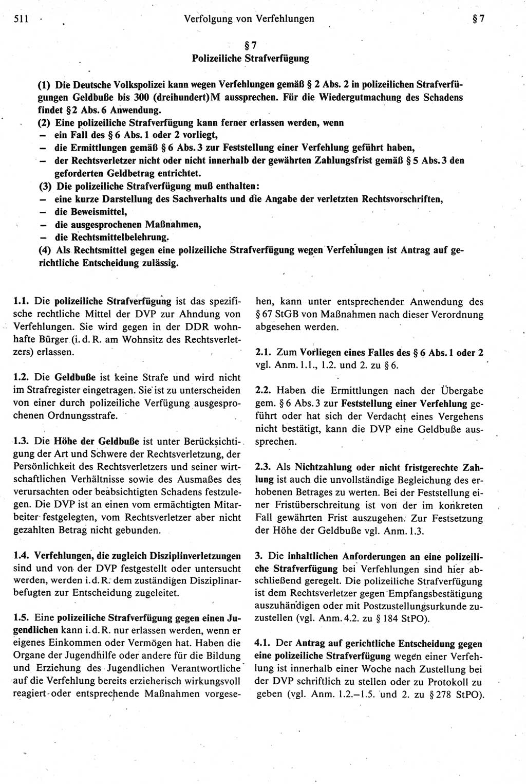 Strafprozeßrecht der DDR [Deutsche Demokratische Republik], Kommentar zur Strafprozeßordnung (StPO) 1987, Seite 511 (Strafprozeßr. DDR Komm. StPO 1987, S. 511)