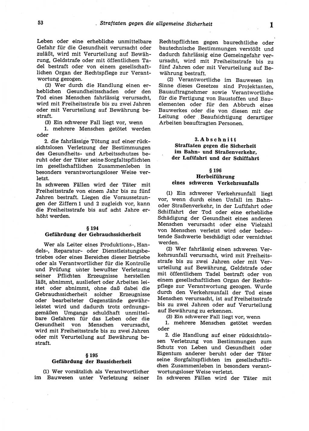 Strafgesetzbuch (StGB) der Deutschen Demokratischen Republik (DDR) 1987, Seite 53 (StGB DDR 1987, S. 53)