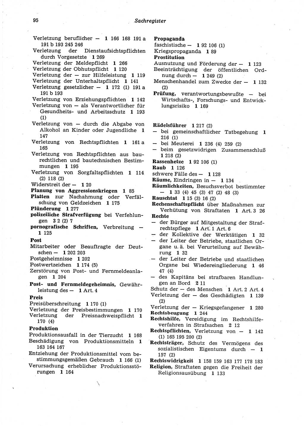 Strafgesetzbuch (StGB) der Deutschen Demokratischen Republik (DDR) 1987, Seite 95 (StGB DDR 1987, S. 95)