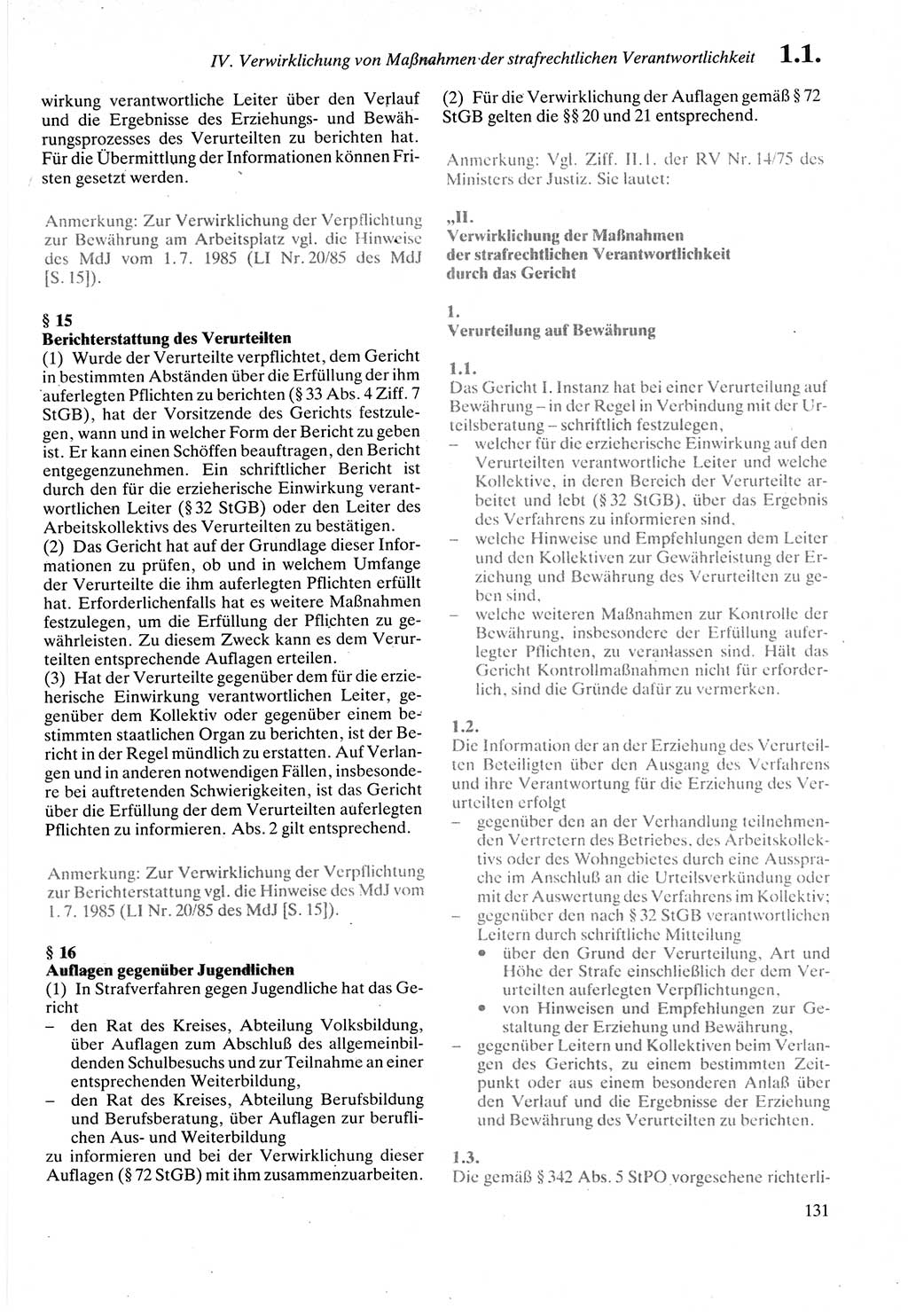 Strafprozeßordnung (StPO) der Deutschen Demokratischen Republik (DDR) sowie angrenzende Gesetze und Bestimmungen 1987, Seite 131 (StPO DDR Ges. Best. 1987, S. 131)