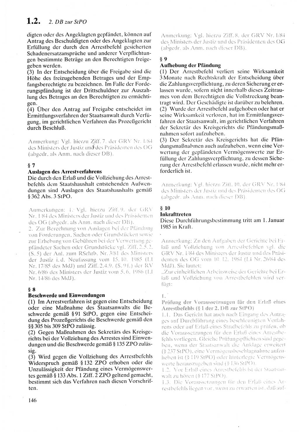 Strafprozeßordnung (StPO) der Deutschen Demokratischen Republik (DDR) sowie angrenzende Gesetze und Bestimmungen 1987, Seite 146 (StPO DDR Ges. Best. 1987, S. 146)