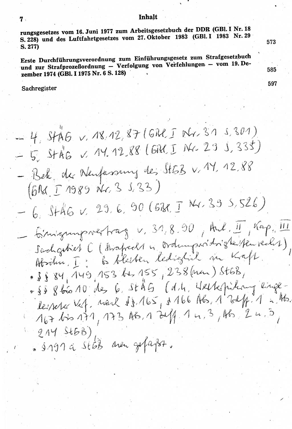 Strafrecht der Deutschen Demokratischen Republik (DDR), Kommentar zum Strafgesetzbuch (StGB) 1987, Seite 7 (Strafr. DDR Komm. StGB 1987, S. 7)