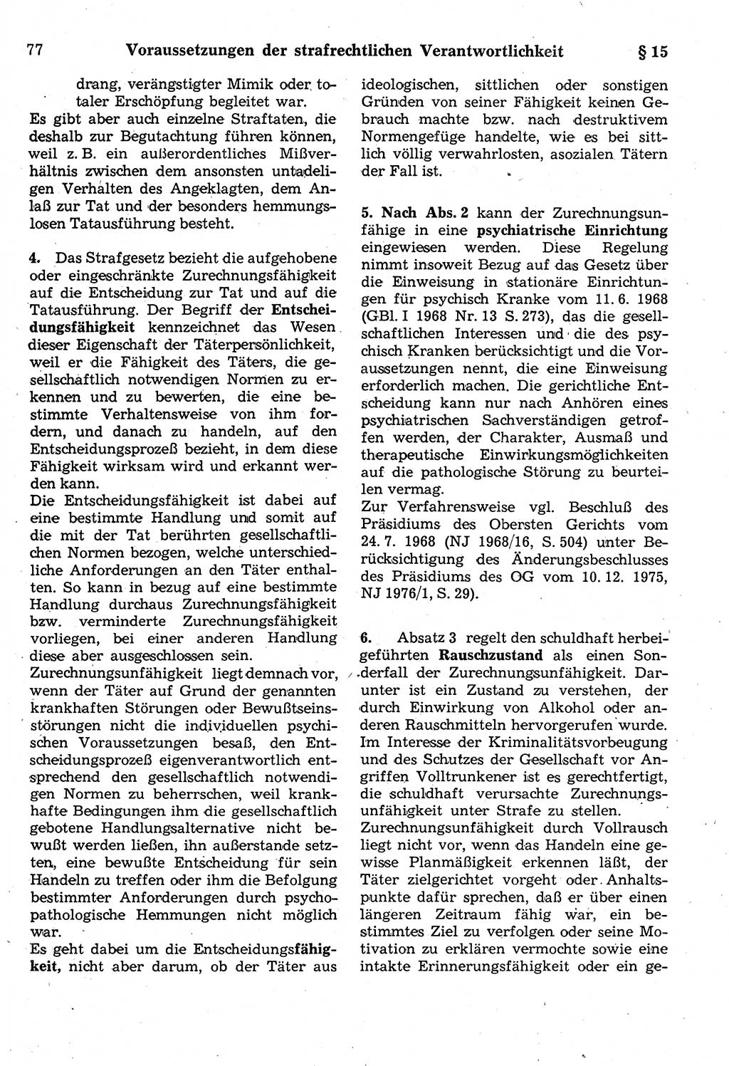 Strafrecht der Deutschen Demokratischen Republik (DDR), Kommentar zum Strafgesetzbuch (StGB) 1987, Seite 77 (Strafr. DDR Komm. StGB 1987, S. 77)