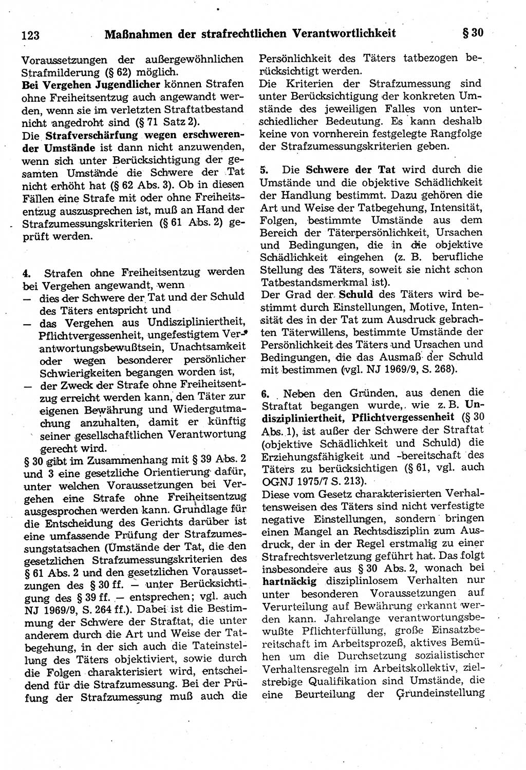 Strafrecht der Deutschen Demokratischen Republik (DDR), Kommentar zum Strafgesetzbuch (StGB) 1987, Seite 123 (Strafr. DDR Komm. StGB 1987, S. 123)