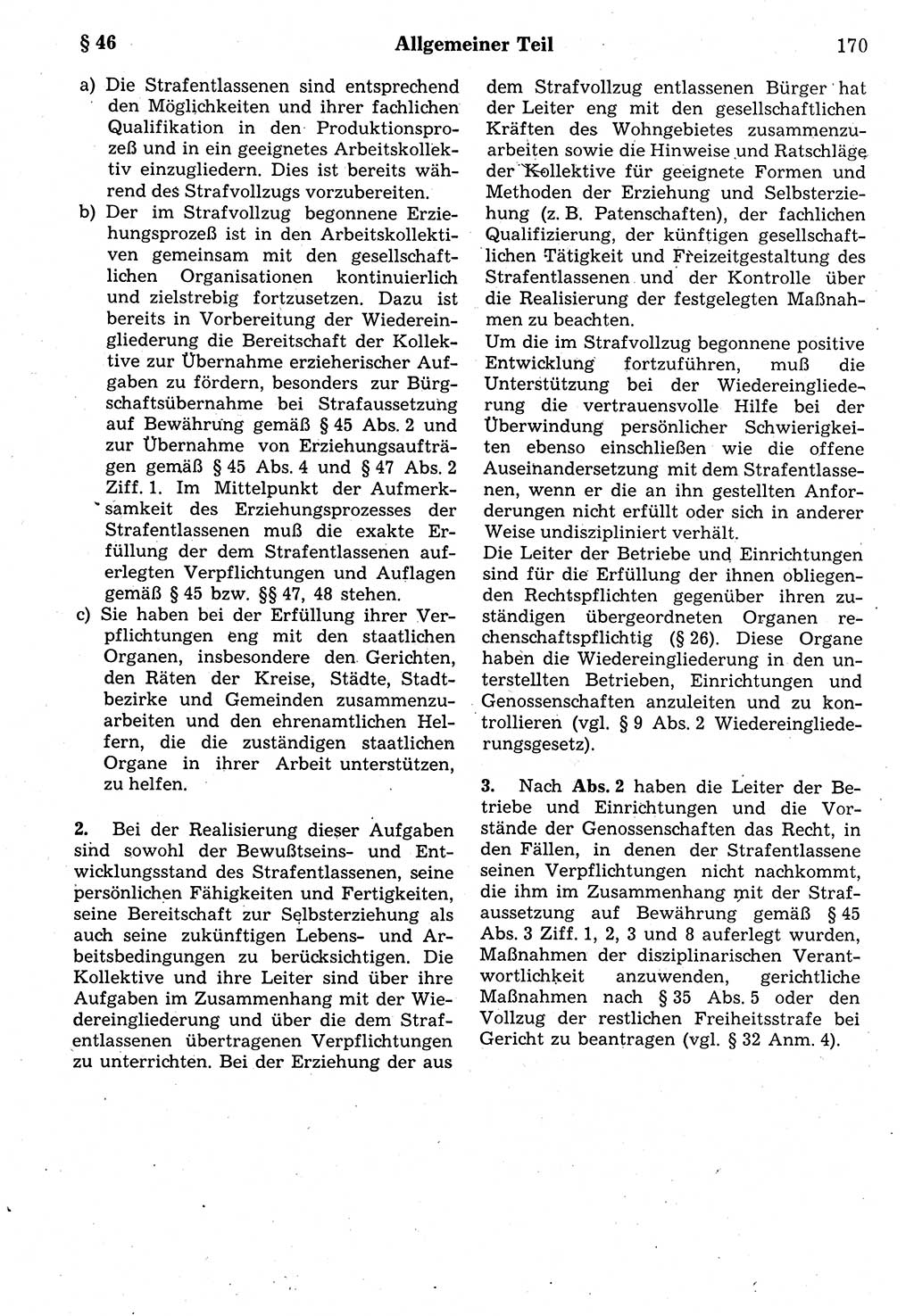 Strafrecht der Deutschen Demokratischen Republik (DDR), Kommentar zum Strafgesetzbuch (StGB) 1987, Seite 170 (Strafr. DDR Komm. StGB 1987, S. 170)