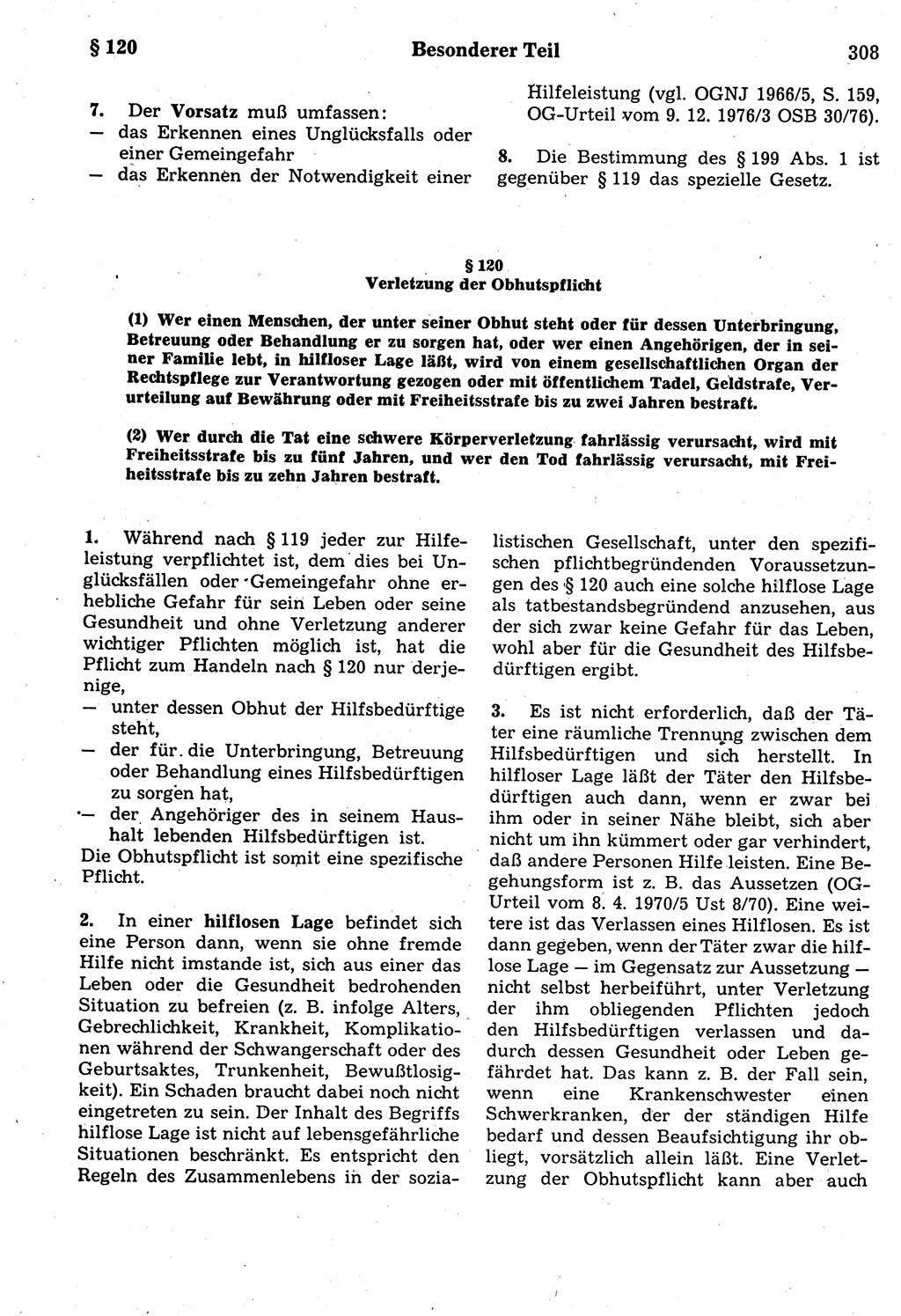 Strafrecht der Deutschen Demokratischen Republik (DDR), Kommentar zum Strafgesetzbuch (StGB) 1987, Seite 308 (Strafr. DDR Komm. StGB 1987, S. 308)