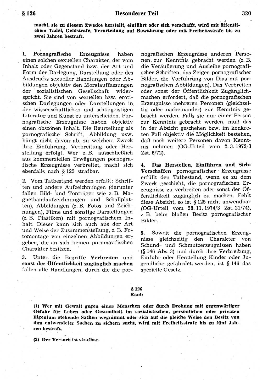 Strafrecht der Deutschen Demokratischen Republik (DDR), Kommentar zum Strafgesetzbuch (StGB) 1987, Seite 320 (Strafr. DDR Komm. StGB 1987, S. 320)