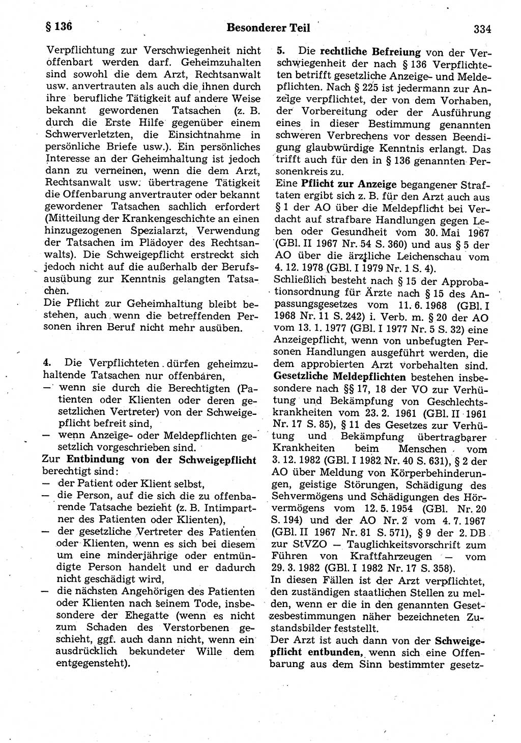 Strafrecht der Deutschen Demokratischen Republik (DDR), Kommentar zum Strafgesetzbuch (StGB) 1987, Seite 334 (Strafr. DDR Komm. StGB 1987, S. 334)