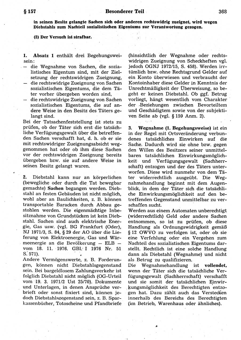 Strafrecht der Deutschen Demokratischen Republik (DDR), Kommentar zum Strafgesetzbuch (StGB) 1987, Seite 368 (Strafr. DDR Komm. StGB 1987, S. 368)