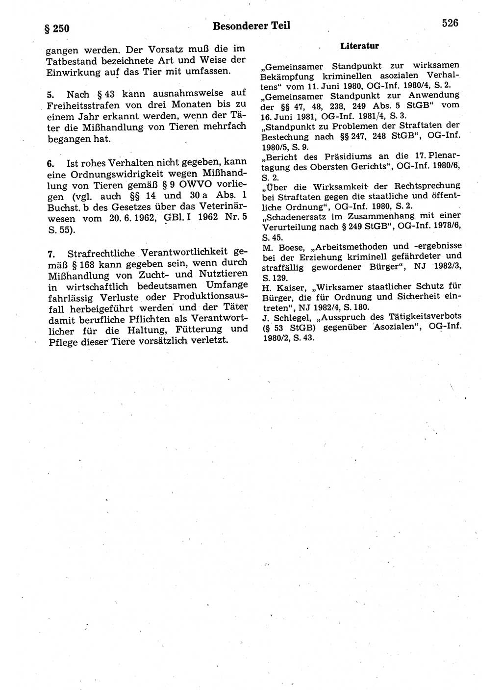 Strafrecht der Deutschen Demokratischen Republik (DDR), Kommentar zum Strafgesetzbuch (StGB) 1987, Seite 526 (Strafr. DDR Komm. StGB 1987, S. 526)