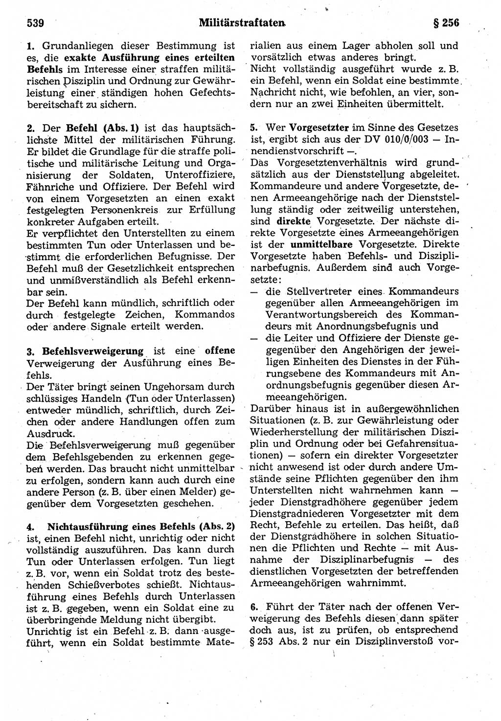 Strafrecht der Deutschen Demokratischen Republik (DDR), Kommentar zum Strafgesetzbuch (StGB) 1987, Seite 539 (Strafr. DDR Komm. StGB 1987, S. 539)
