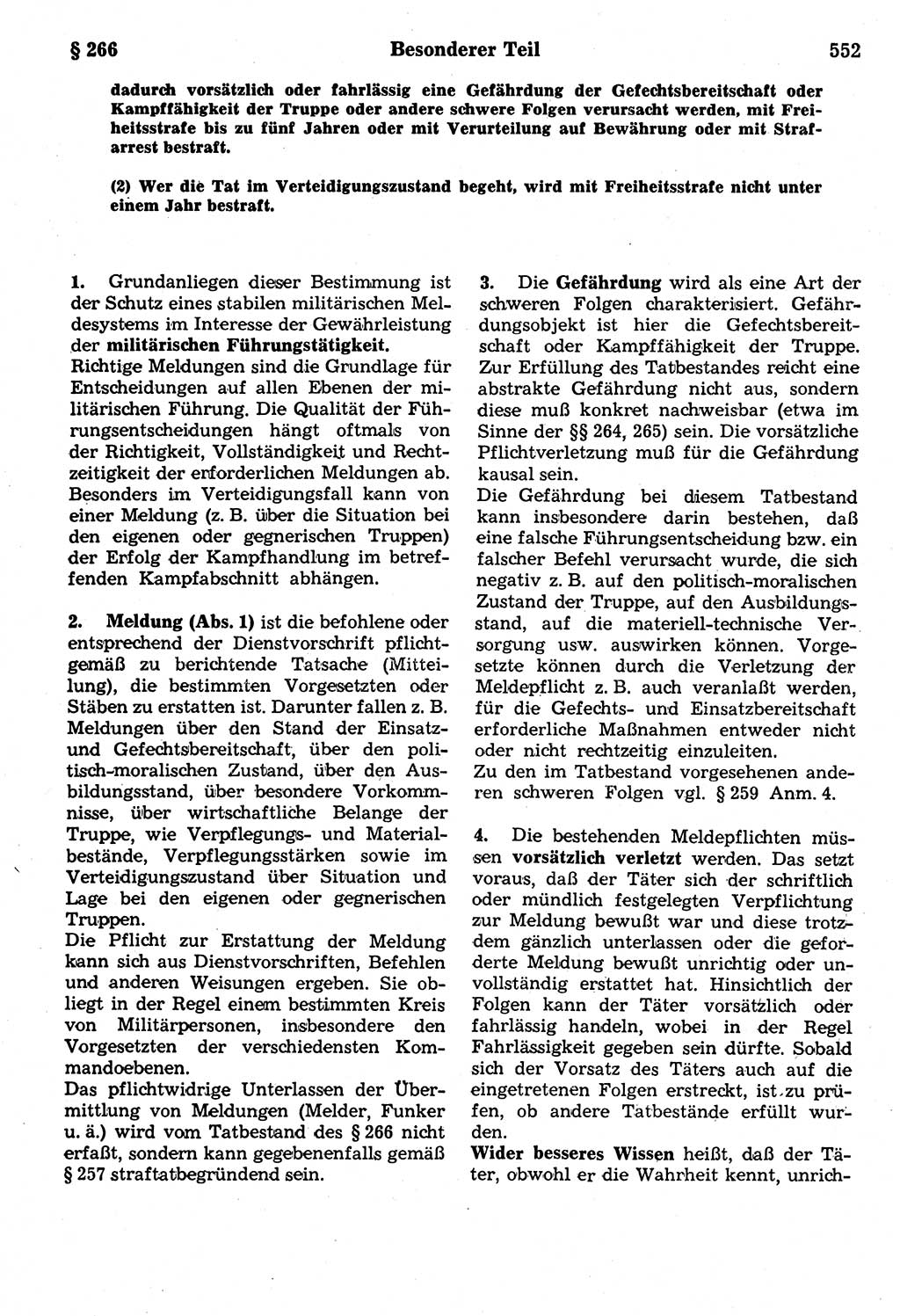 Strafrecht der Deutschen Demokratischen Republik (DDR), Kommentar zum Strafgesetzbuch (StGB) 1987, Seite 552 (Strafr. DDR Komm. StGB 1987, S. 552)