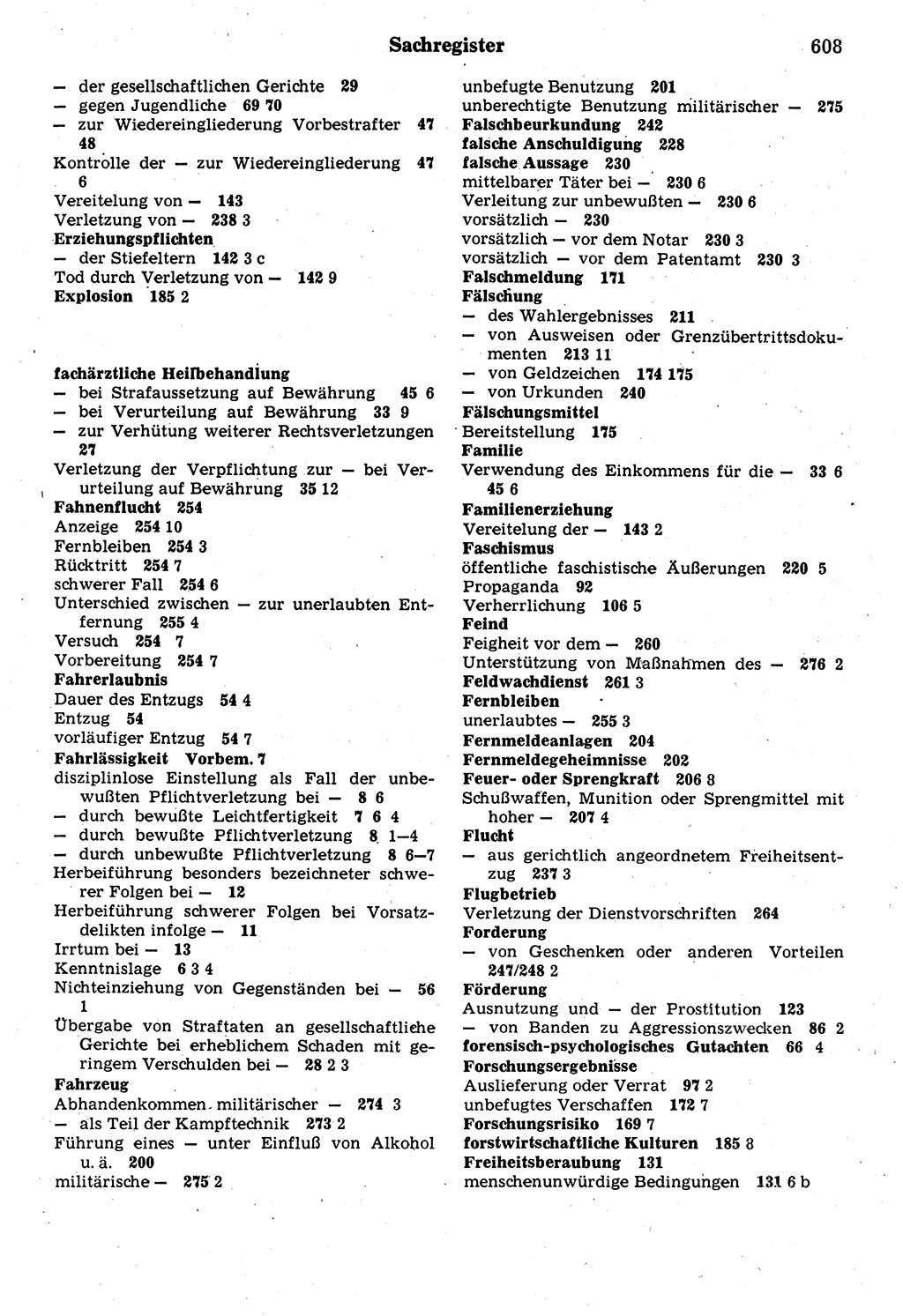 Strafrecht der Deutschen Demokratischen Republik (DDR), Kommentar zum Strafgesetzbuch (StGB) 1987, Seite 608 (Strafr. DDR Komm. StGB 1987, S. 608)