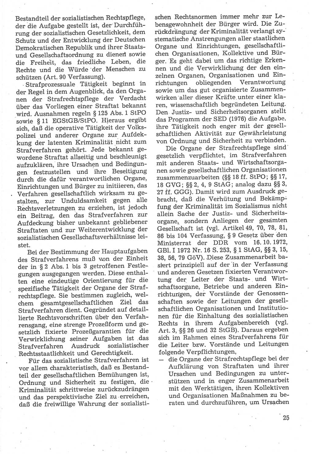 Strafverfahrensrecht [Deutsche Demokratische Republik (DDR)], Lehrbuch 1987, Seite 25 (Strafverf.-R. DDR Lb. 1987, S. 25)