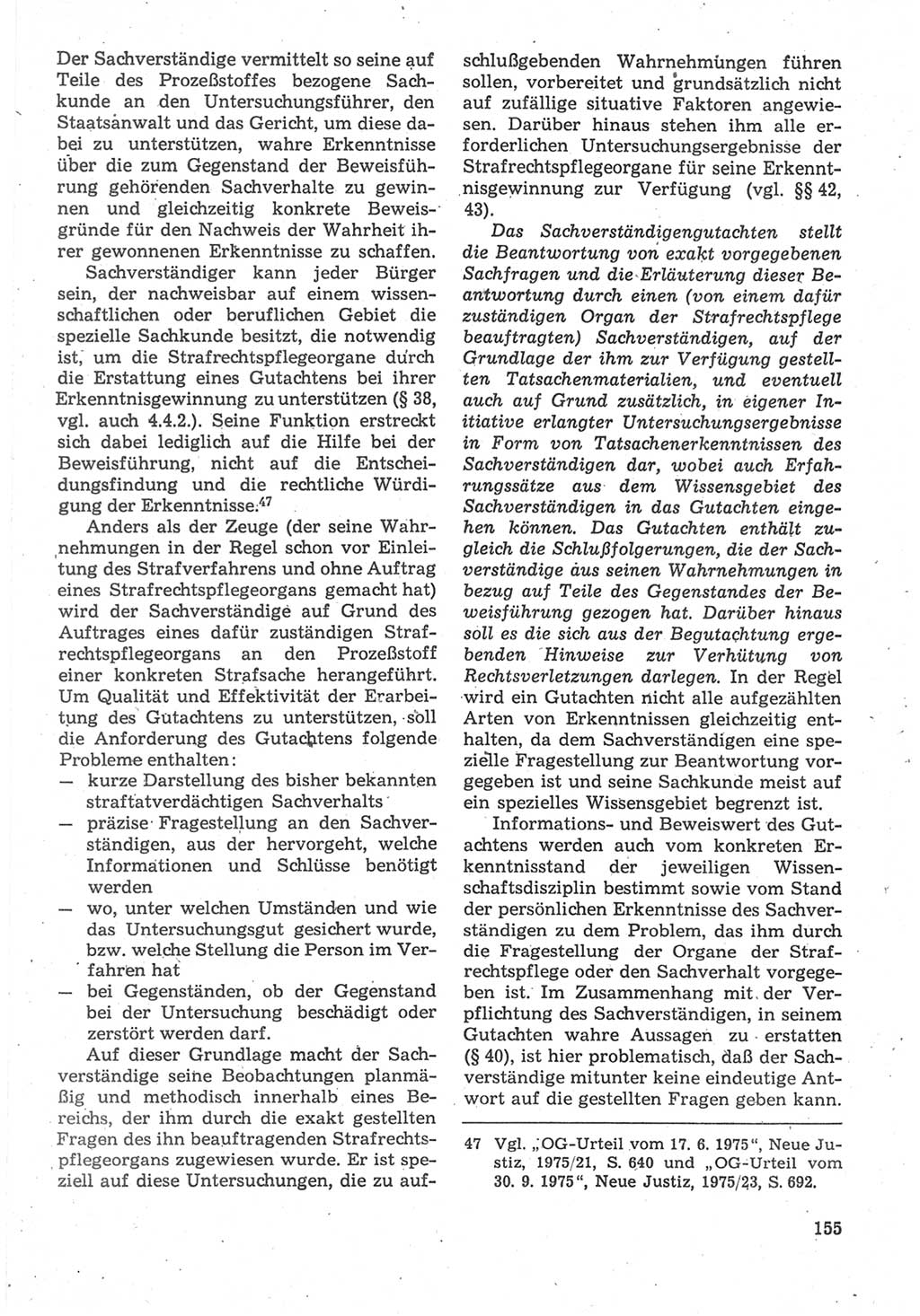 Strafverfahrensrecht [Deutsche Demokratische Republik (DDR)], Lehrbuch 1987, Seite 155 (Strafverf.-R. DDR Lb. 1987, S. 155)