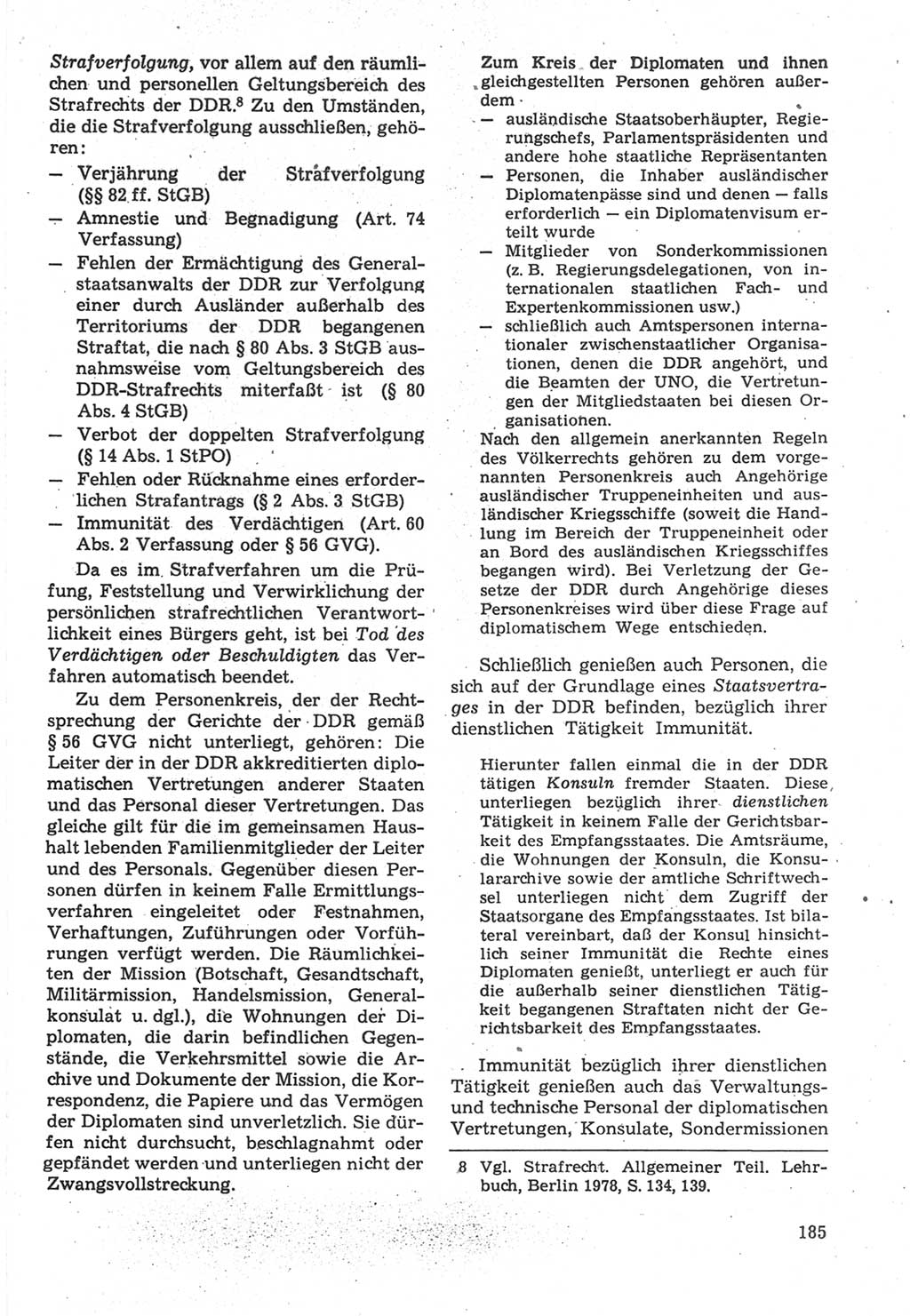 Strafverfahrensrecht [Deutsche Demokratische Republik (DDR)], Lehrbuch 1987, Seite 185 (Strafverf.-R. DDR Lb. 1987, S. 185)