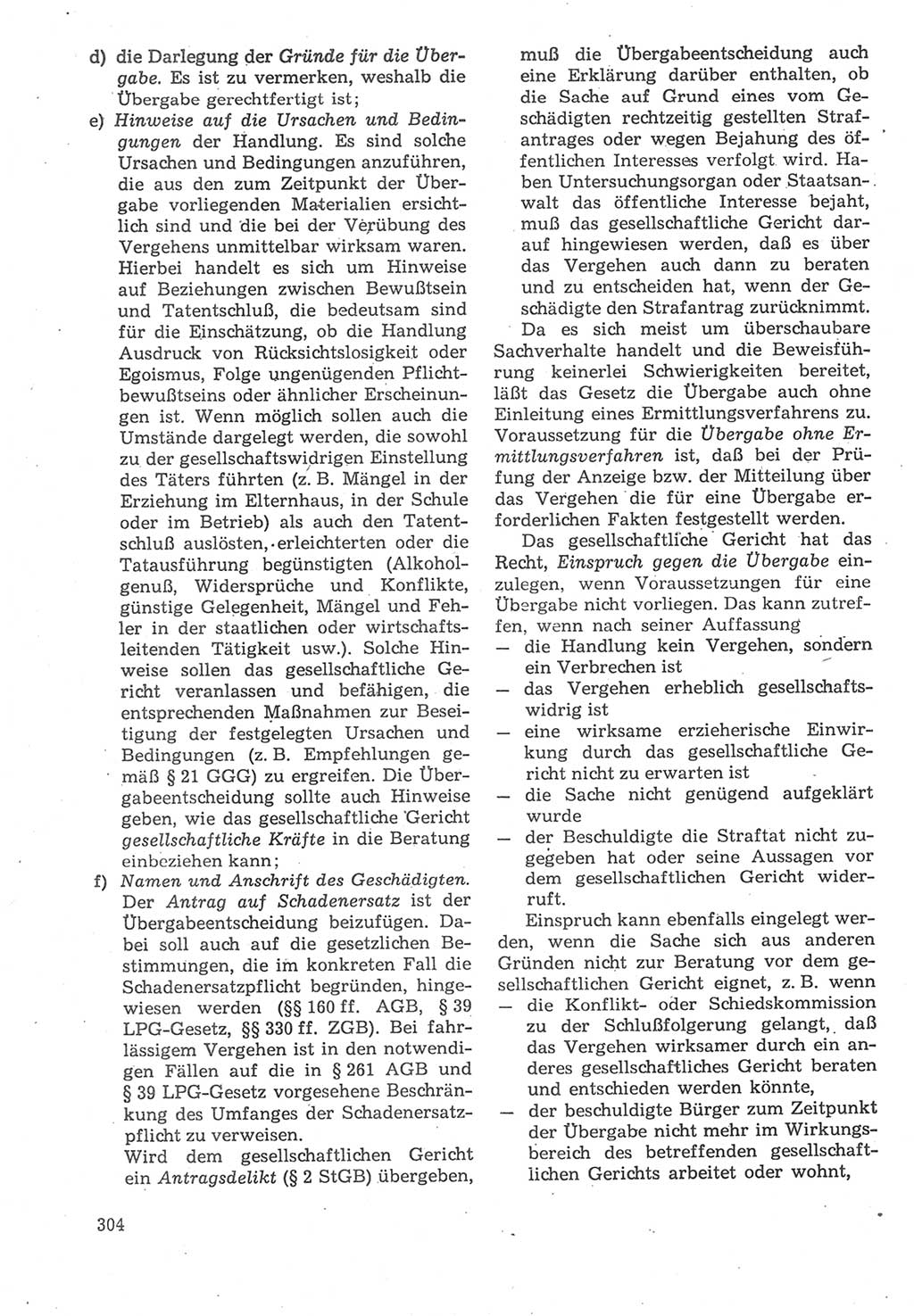 Strafverfahrensrecht [Deutsche Demokratische Republik (DDR)], Lehrbuch 1987, Seite 304 (Strafverf.-R. DDR Lb. 1987, S. 304)
