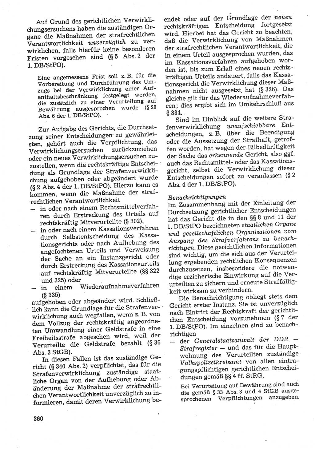 Strafverfahrensrecht [Deutsche Demokratische Republik (DDR)], Lehrbuch 1987, Seite 360 (Strafverf.-R. DDR Lb. 1987, S. 360)