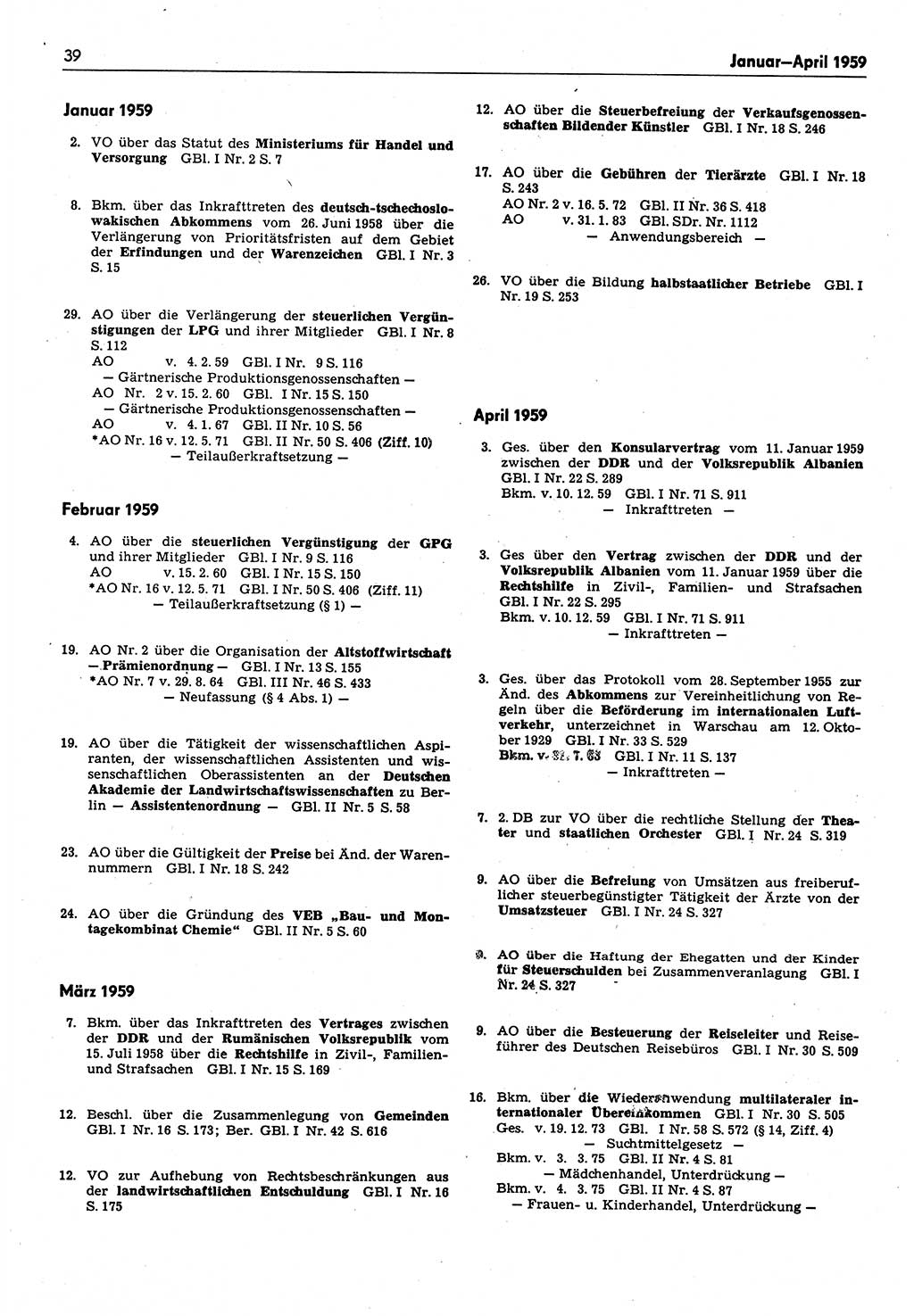 Das geltende Recht der Deutschen Demokratischen Republik (DDR) 1949-1988, Seite 39 (Gelt. R. DDR 1949-1988, S. 39)