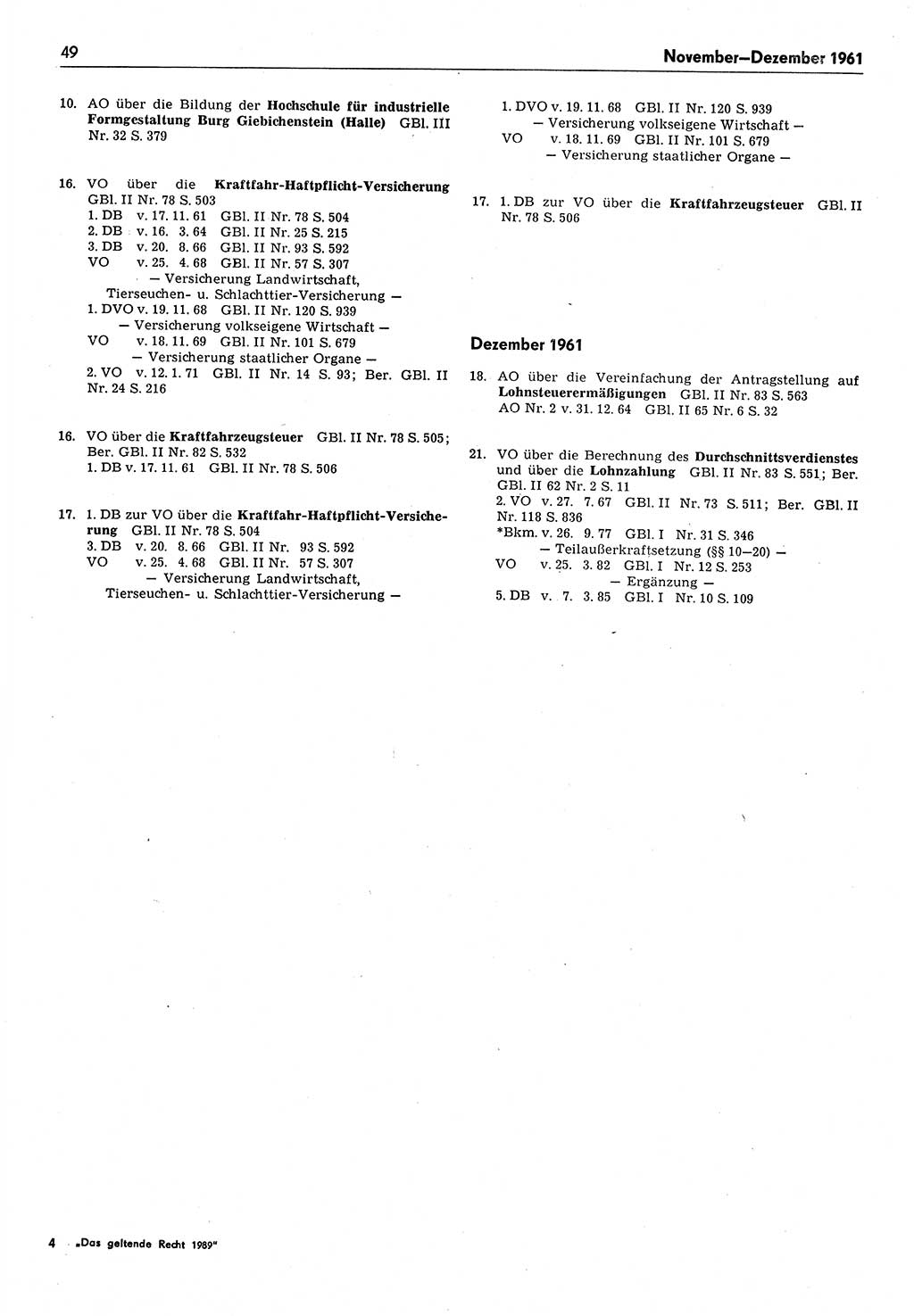 Das geltende Recht der Deutschen Demokratischen Republik (DDR) 1949-1988, Seite 49 (Gelt. R. DDR 1949-1988, S. 49)