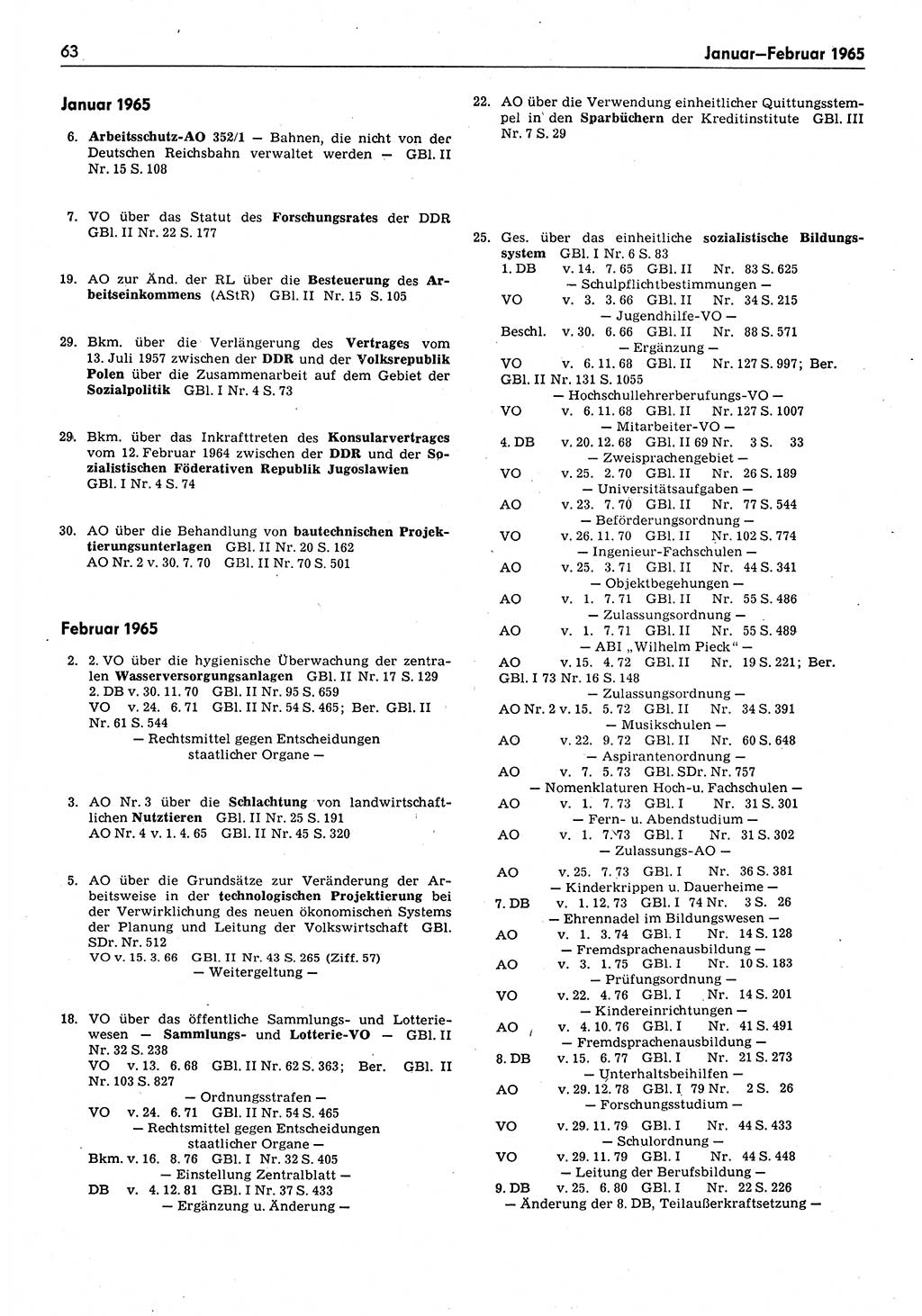 Das geltende Recht der Deutschen Demokratischen Republik (DDR) 1949-1988, Seite 63 (Gelt. R. DDR 1949-1988, S. 63)