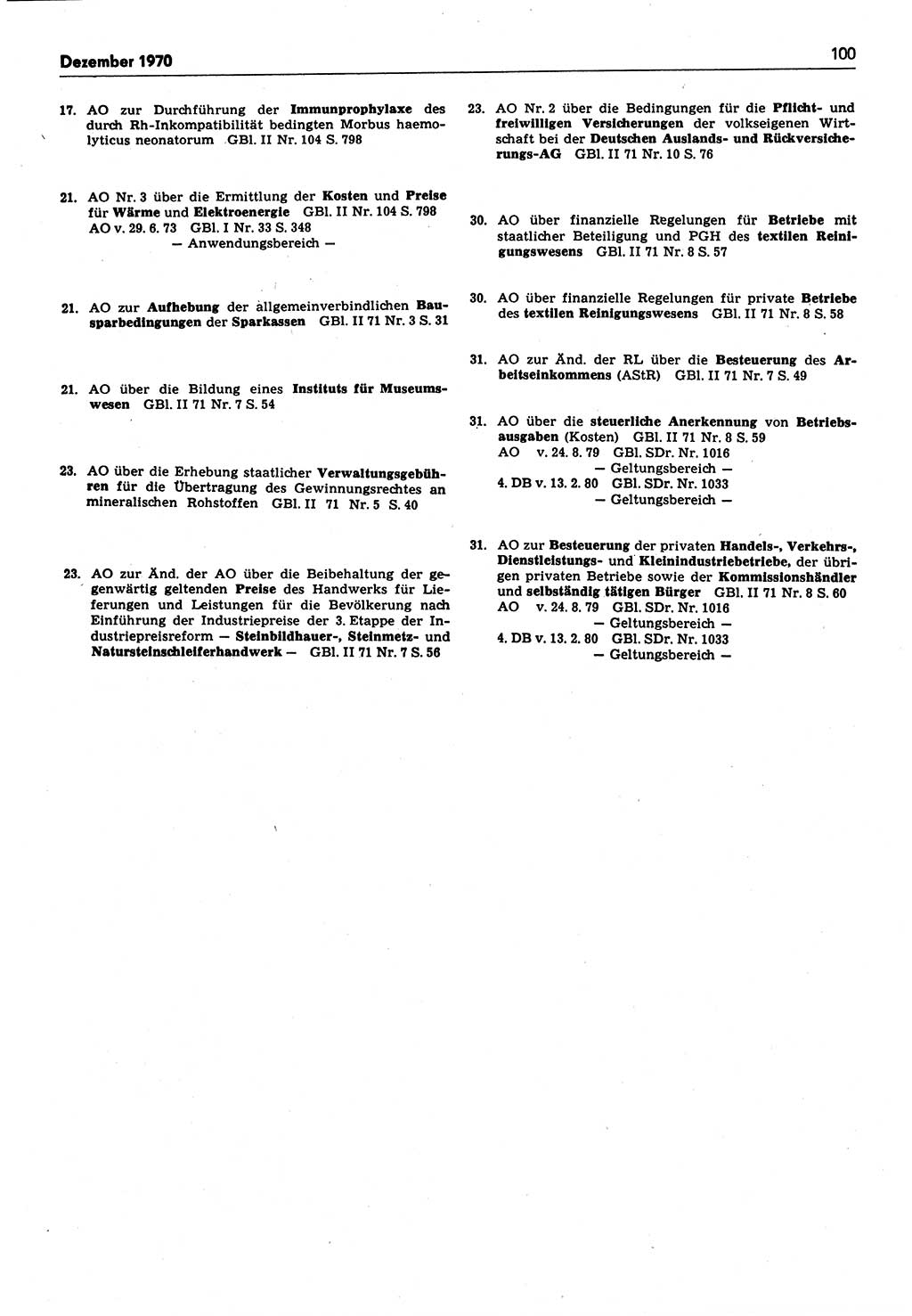 Das geltende Recht der Deutschen Demokratischen Republik (DDR) 1949-1988, Seite 100 (Gelt. R. DDR 1949-1988, S. 100)