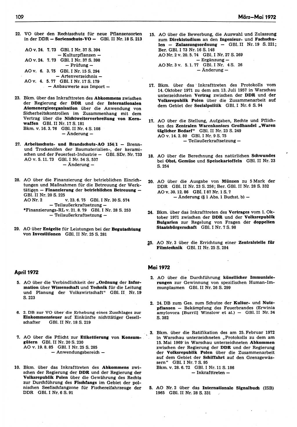 Das geltende Recht der Deutschen Demokratischen Republik (DDR) 1949-1988, Seite 109 (Gelt. R. DDR 1949-1988, S. 109)