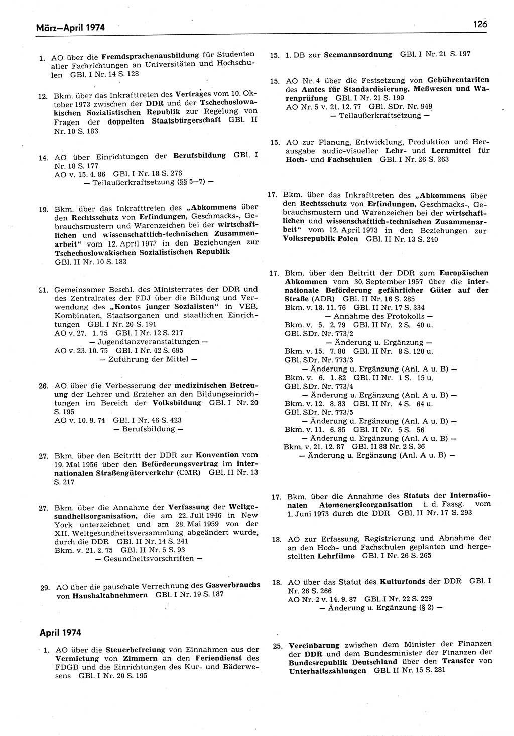 Das geltende Recht der Deutschen Demokratischen Republik (DDR) 1949-1988, Seite 126 (Gelt. R. DDR 1949-1988, S. 126)