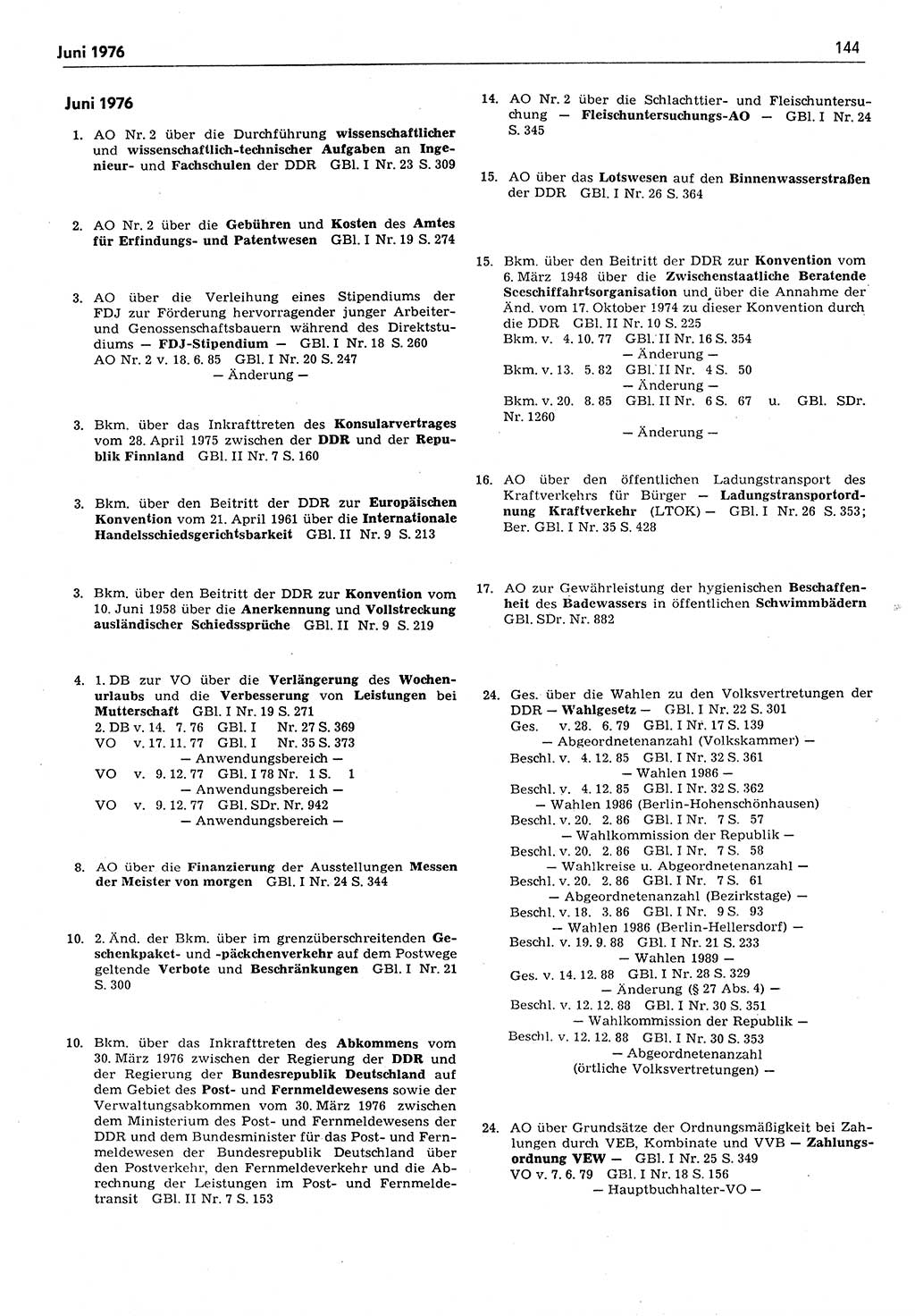 Das geltende Recht der Deutschen Demokratischen Republik (DDR) 1949-1988, Seite 144 (Gelt. R. DDR 1949-1988, S. 144)