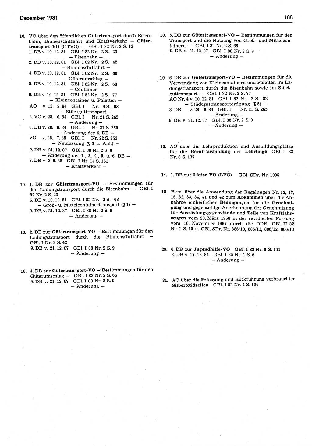 Das geltende Recht der Deutschen Demokratischen Republik (DDR) 1949-1988, Seite 188 (Gelt. R. DDR 1949-1988, S. 188)