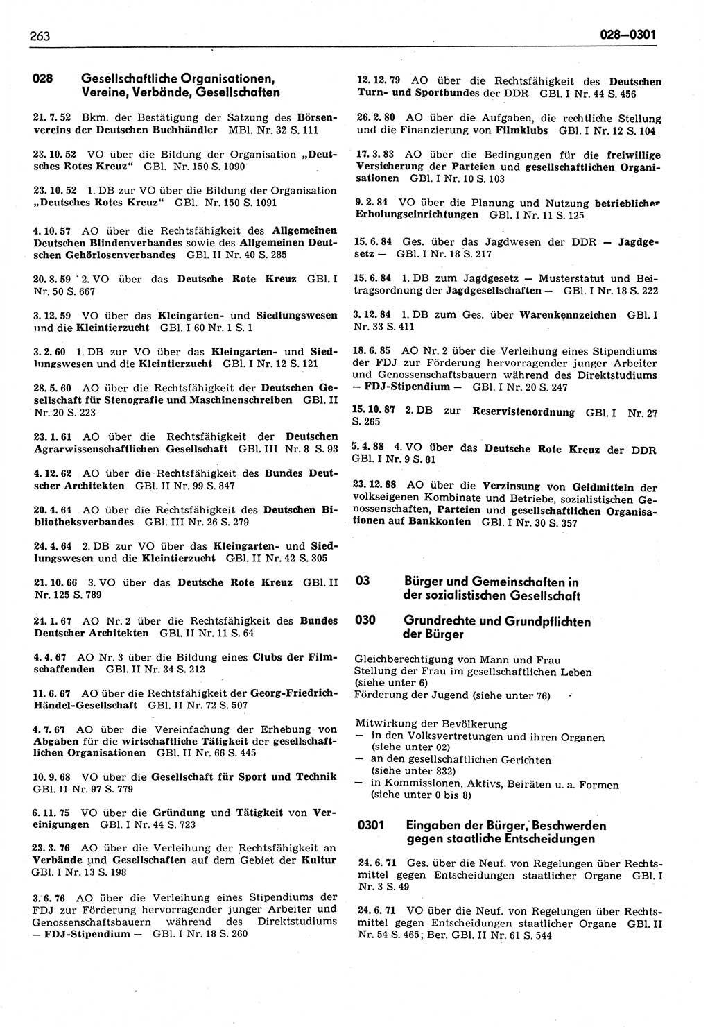 Das geltende Recht der Deutschen Demokratischen Republik (DDR) 1949-1988, Seite 263 (Gelt. R. DDR 1949-1988, S. 263)