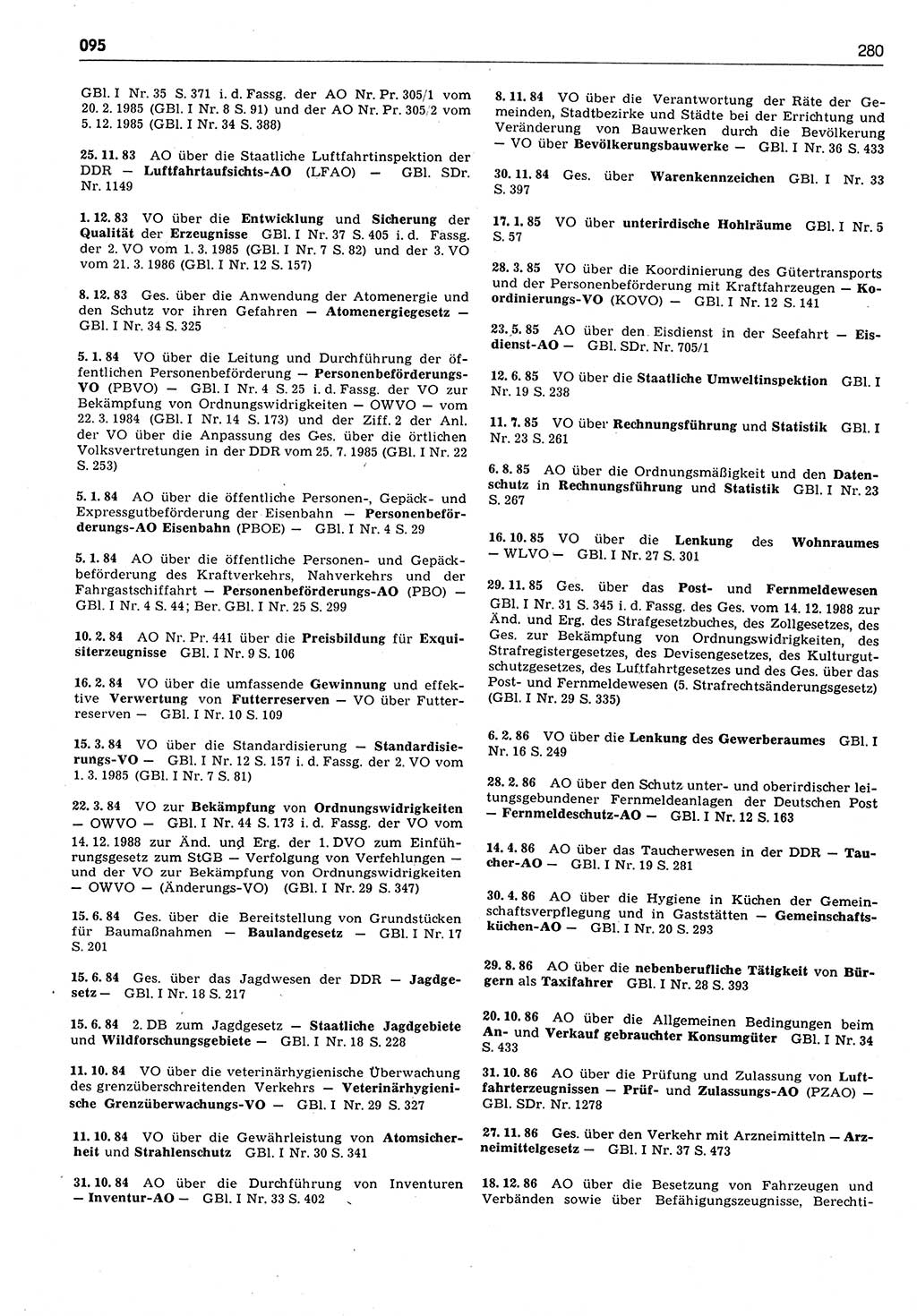 Das geltende Recht der Deutschen Demokratischen Republik (DDR) 1949-1988, Seite 280 (Gelt. R. DDR 1949-1988, S. 280)