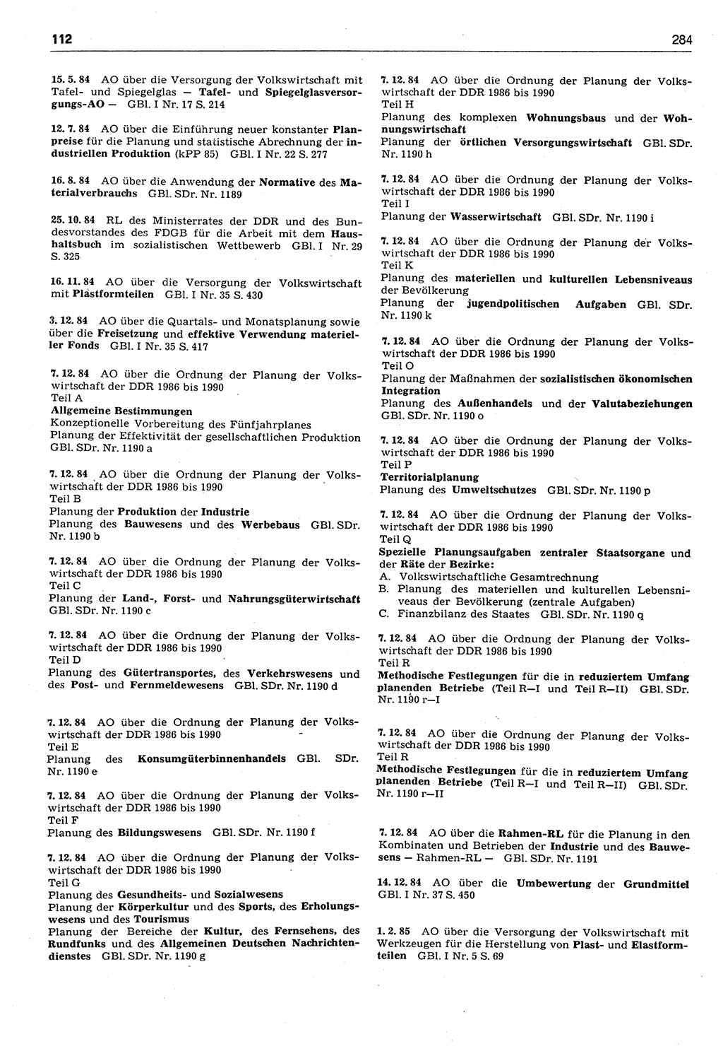 Das geltende Recht der Deutschen Demokratischen Republik (DDR) 1949-1988, Seite 284 (Gelt. R. DDR 1949-1988, S. 284)
