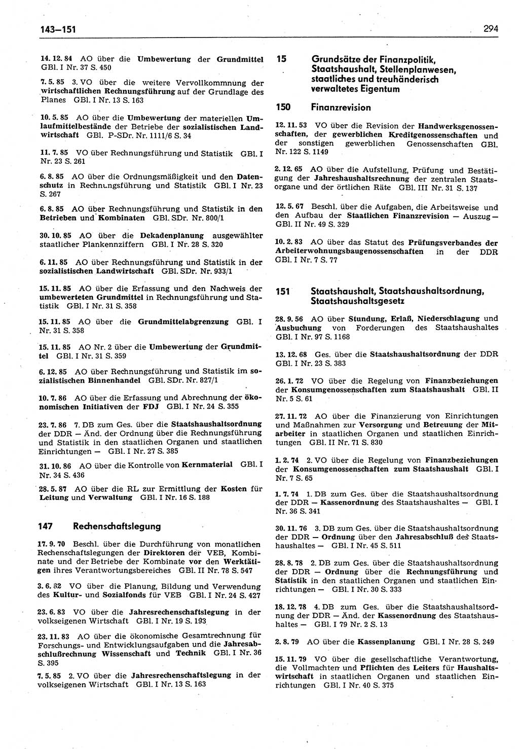 Das geltende Recht der Deutschen Demokratischen Republik (DDR) 1949-1988, Seite 294 (Gelt. R. DDR 1949-1988, S. 294)