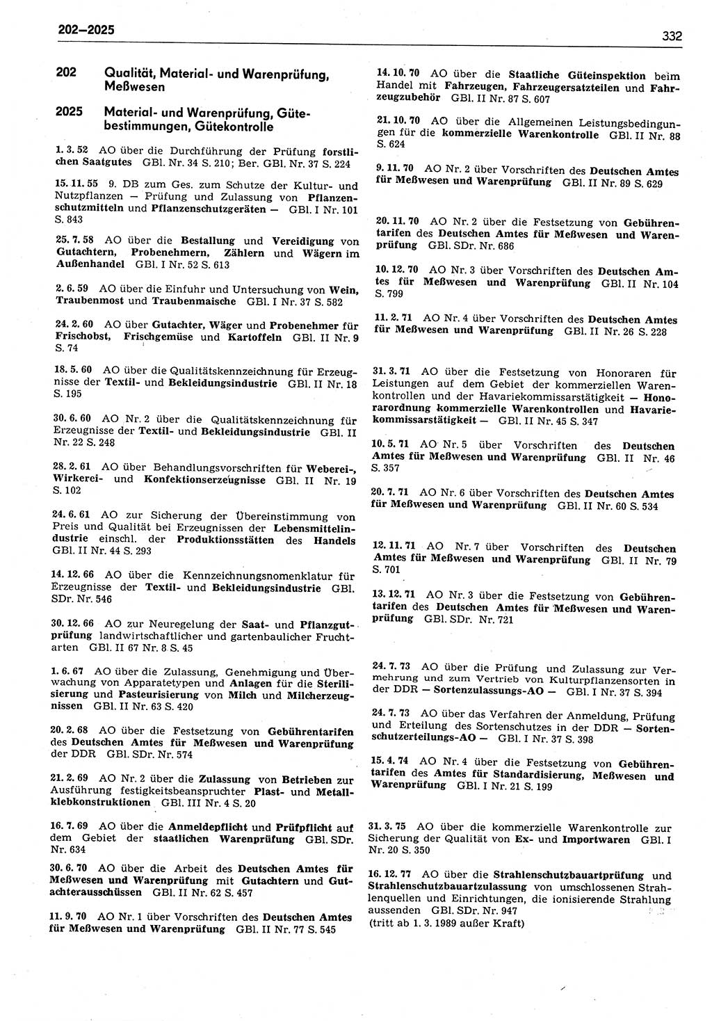 Das geltende Recht der Deutschen Demokratischen Republik (DDR) 1949-1988, Seite 332 (Gelt. R. DDR 1949-1988, S. 332)