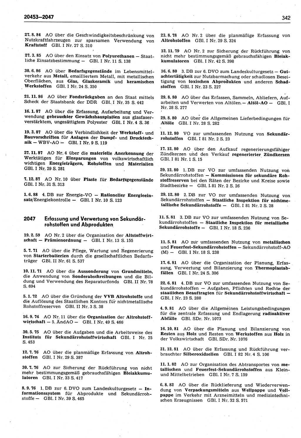 Das geltende Recht der Deutschen Demokratischen Republik (DDR) 1949-1988, Seite 342 (Gelt. R. DDR 1949-1988, S. 342)