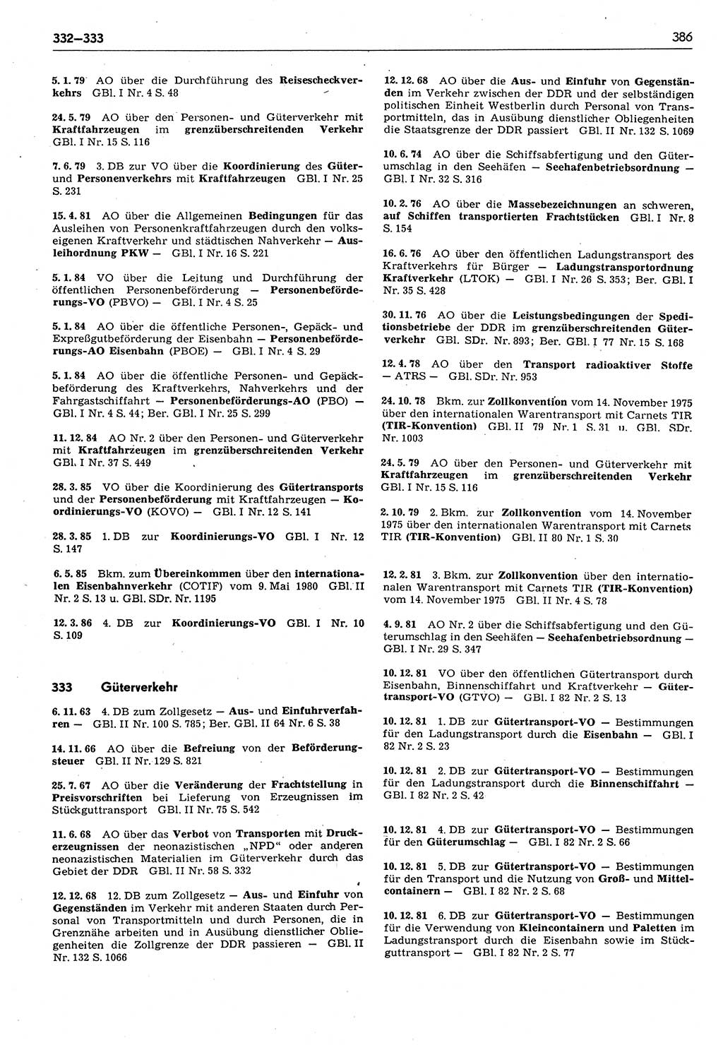 Das geltende Recht der Deutschen Demokratischen Republik (DDR) 1949-1988, Seite 386 (Gelt. R. DDR 1949-1988, S. 386)