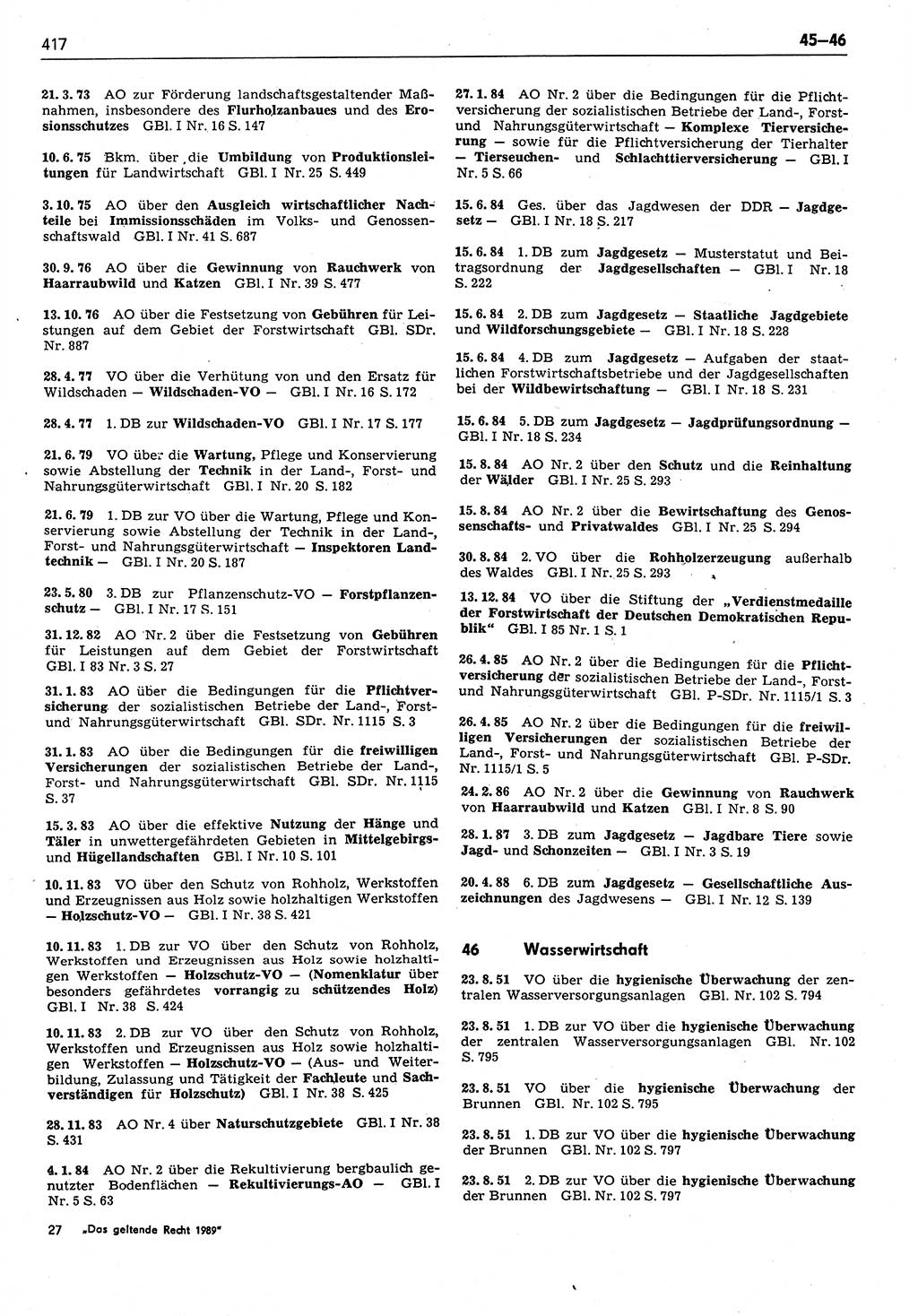 Das geltende Recht der Deutschen Demokratischen Republik (DDR) 1949-1988, Seite 417 (Gelt. R. DDR 1949-1988, S. 417)