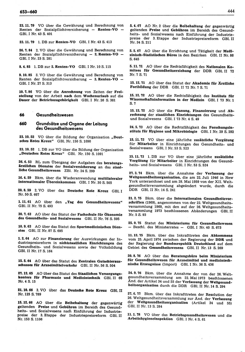 Das geltende Recht der Deutschen Demokratischen Republik (DDR) 1949-1988, Seite 444 (Gelt. R. DDR 1949-1988, S. 444)