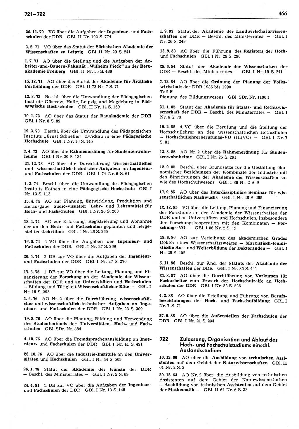 Das geltende Recht der Deutschen Demokratischen Republik (DDR) 1949-1988, Seite 466 (Gelt. R. DDR 1949-1988, S. 466)