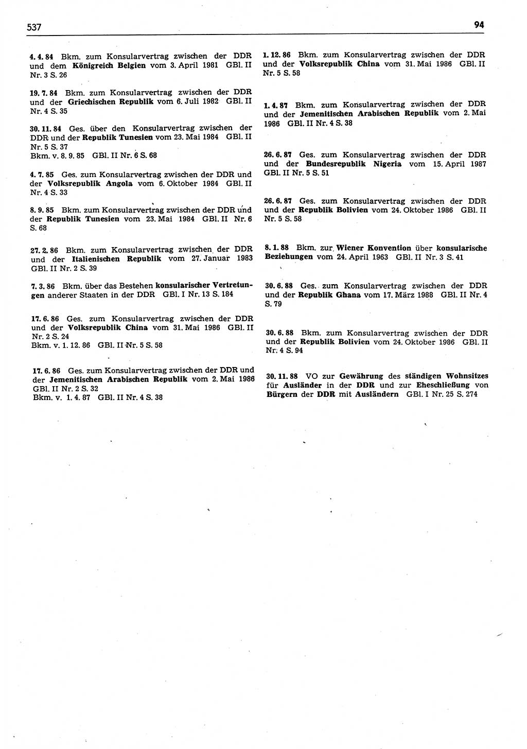 Das geltende Recht der Deutschen Demokratischen Republik (DDR) 1949-1988, Seite 537 (Gelt. R. DDR 1949-1988, S. 537)